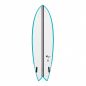 Mobile Preview: Surfboard TORQ TEC Twin Fish 6.0 Rail Türkis