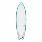 Mobile Preview: Surfboard TORQ TEC Twin Fish 6.2 Rail Türkis
