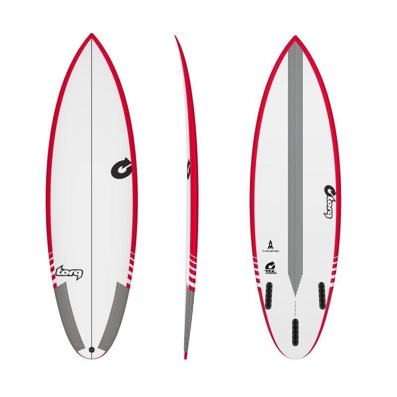 Surfboard TORQ Epoxy TEC Thruster 6.3 Rail rood