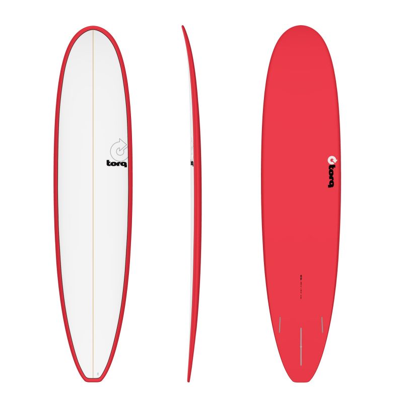 Surfboard TORQ Epoxy TET 8.6 Longboard rood Pinline