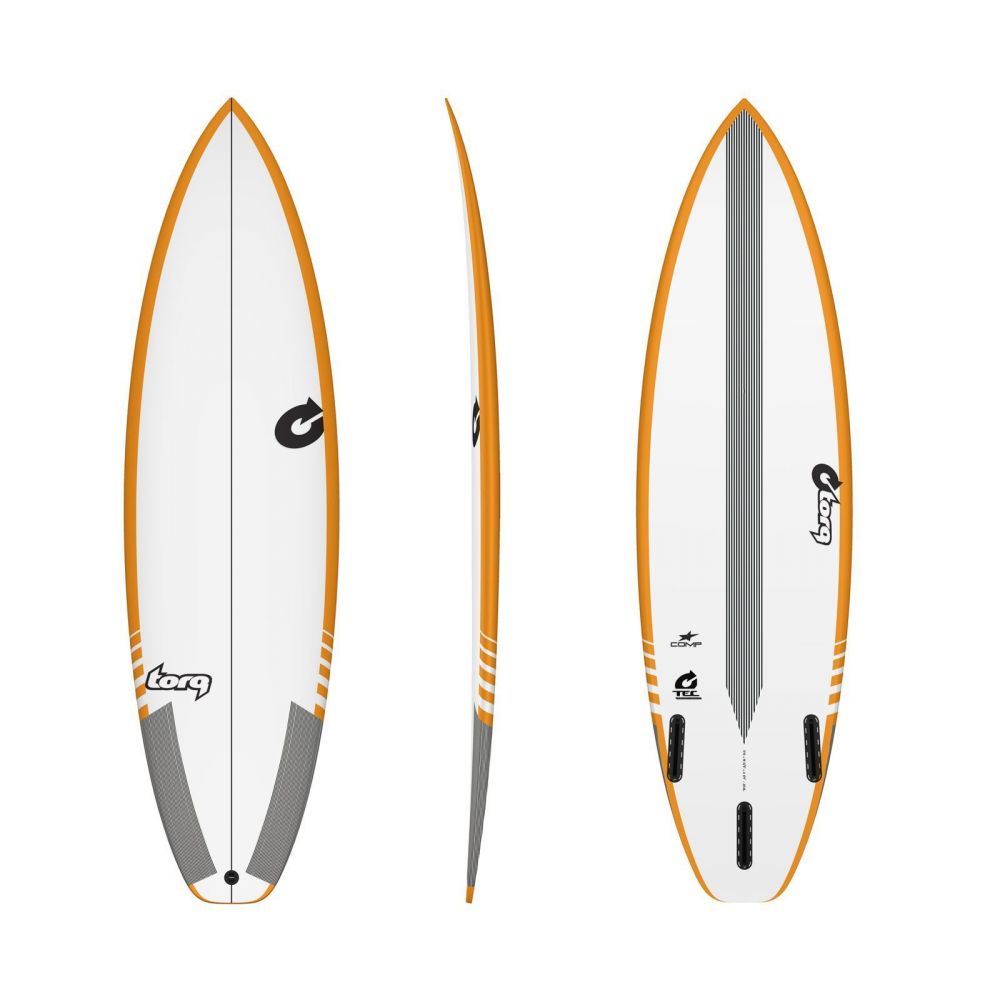 Surfboard TORQ Epoxy TEC Comp 6.2 Rail geel