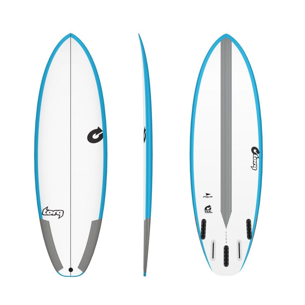 Surfboard TORQ Epoxy TEC PG-R 5.10 Rail blauww