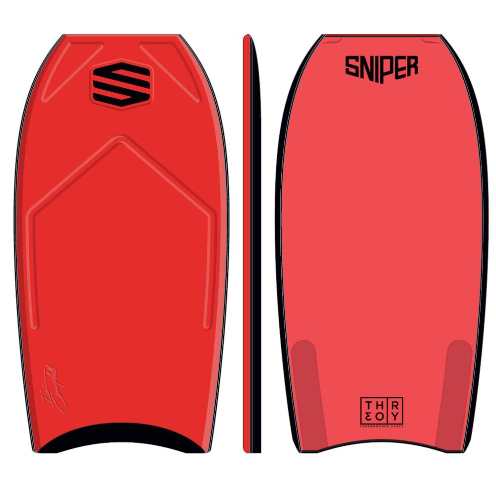 SNIPER Bodyboard Ian Campbell Pro Theory PP 42 rood